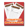 Les étiquettes de maintenance